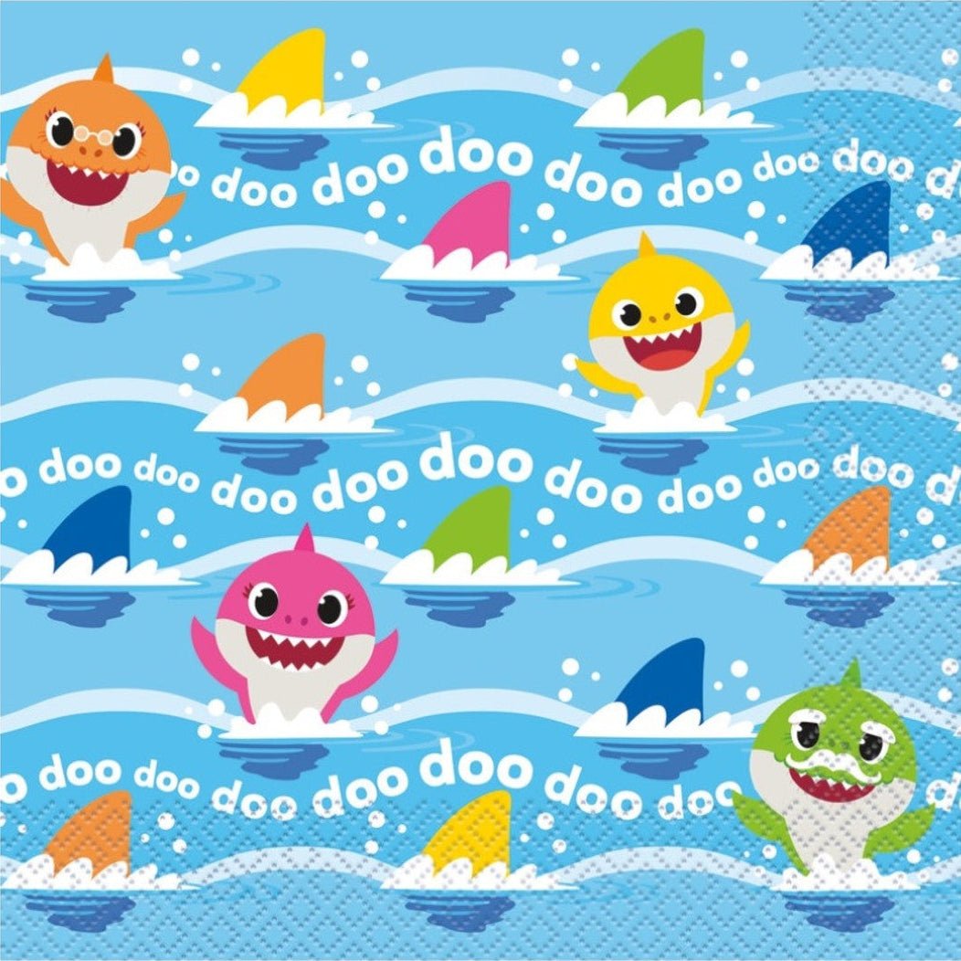 6.5" Luncheon Napkins - Baby Shark (16ct) - Unique
