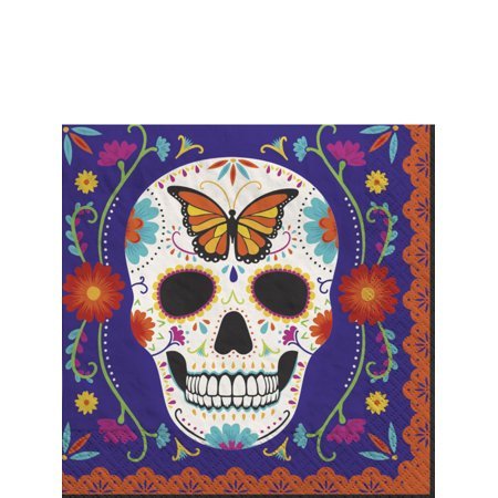 6.5" Luncheon Napkins - Dia de los Muertos (40ct) - Amscan