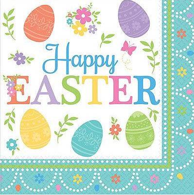 6.5" Luncheon Napkins - Happy Easter (16ct) - Amscan