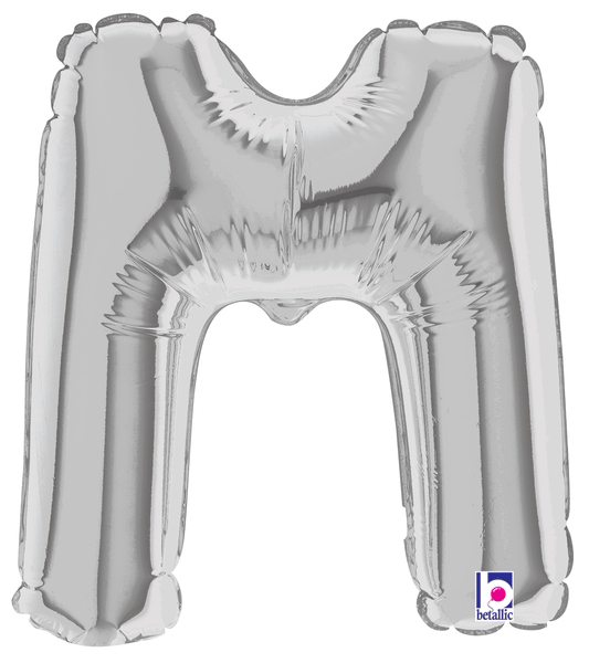 7" Megaloon Jr. Letter M - Silver (5ct) - Betallic