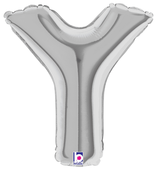 7" Megaloon Jr. Letter Y - Silver (5ct) - Betallic