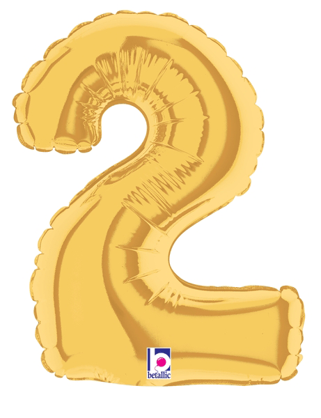 7" Megaloon Jr. Number 2 - Gold (5ct) - Betallic