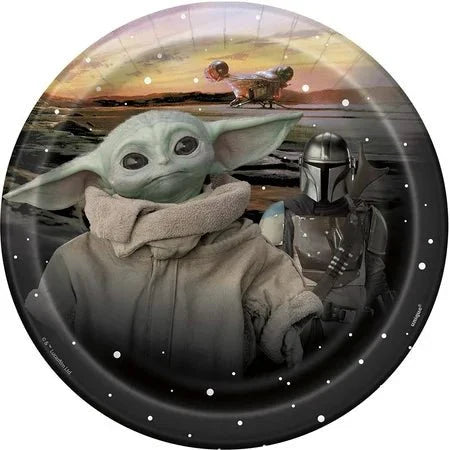 7" Paper Plates - Mandalorian (7ct) - Unique