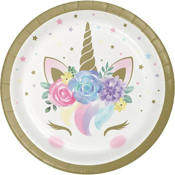 7" Paper Plates - Unicorn Baby (8ct) - Creative Converting