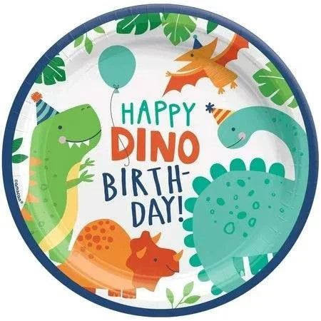 9" Paper Plates - Dino-Mite (8ct) - Amscan