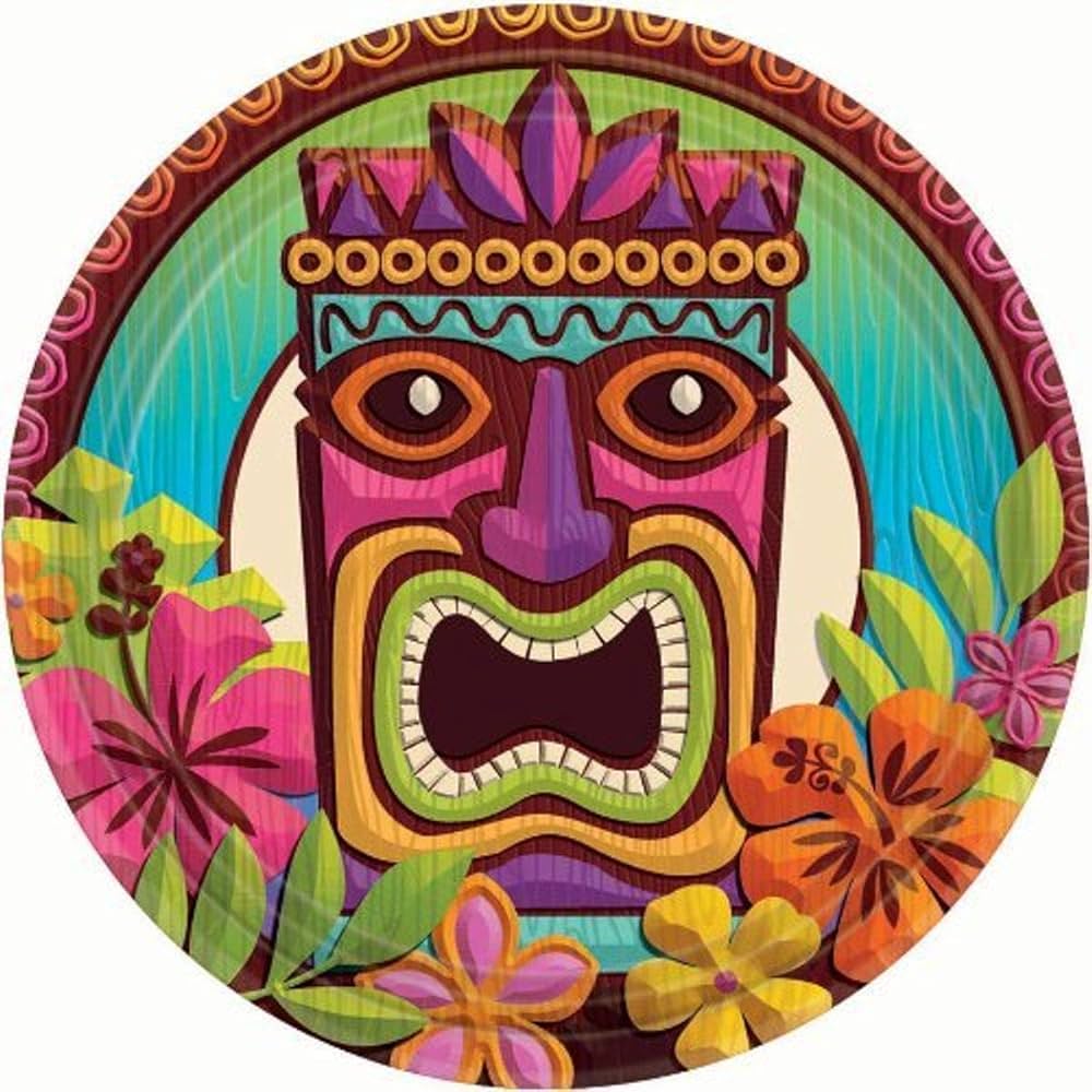 7" Paper Plates - Tropical Tiki (60ct) - Amscan
