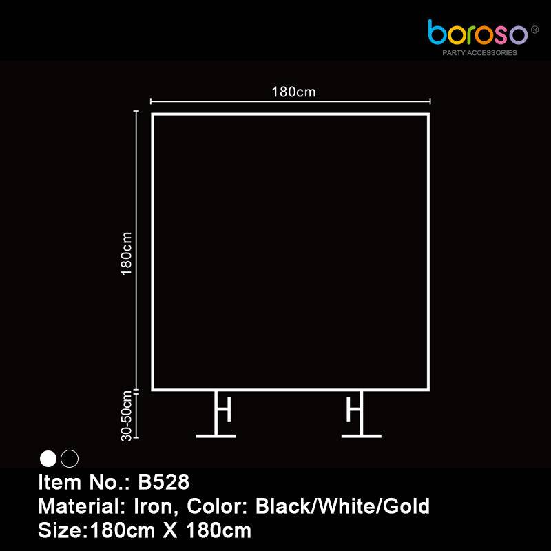 B528-1818 White Square Party Deco Frame - Borosino