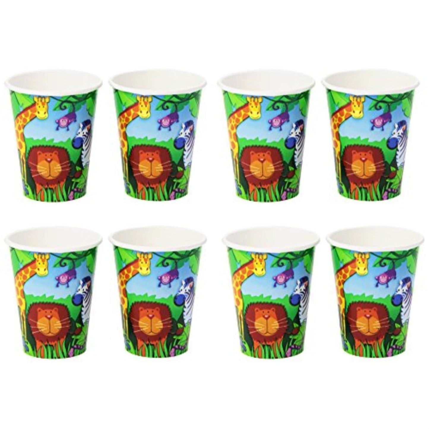 9oz Paper Cups - Wild Jungle Animals (8ct) - Amscan