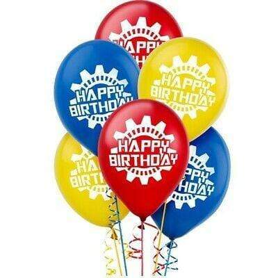 Amscan Latex Happy Birthday Transformers Core 12" Latex (6 Count)