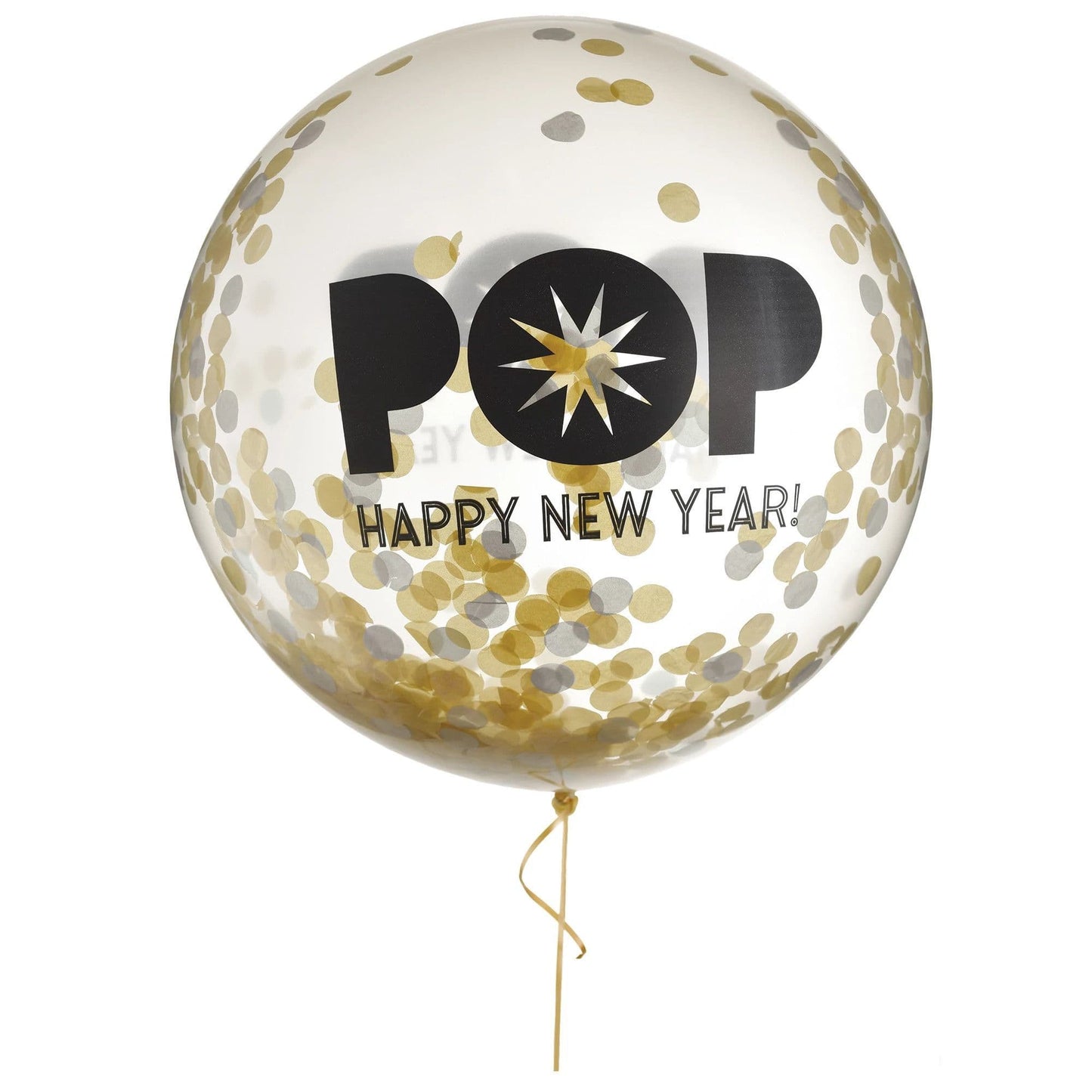 Amscan Latex Happy New Year Confetti Balloon 24″ Latex Balloon