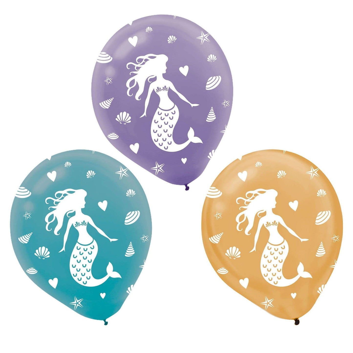 Amscan Latex Mermaid Latex Balloons 12″ Latex Balloons (100 count)
