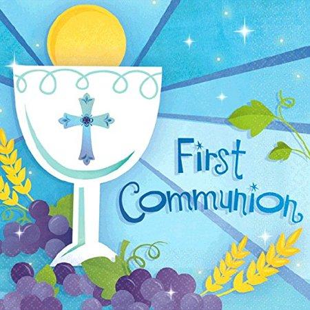 Amscan Party Supplies 1st Communion Blue Napkins (36 count)