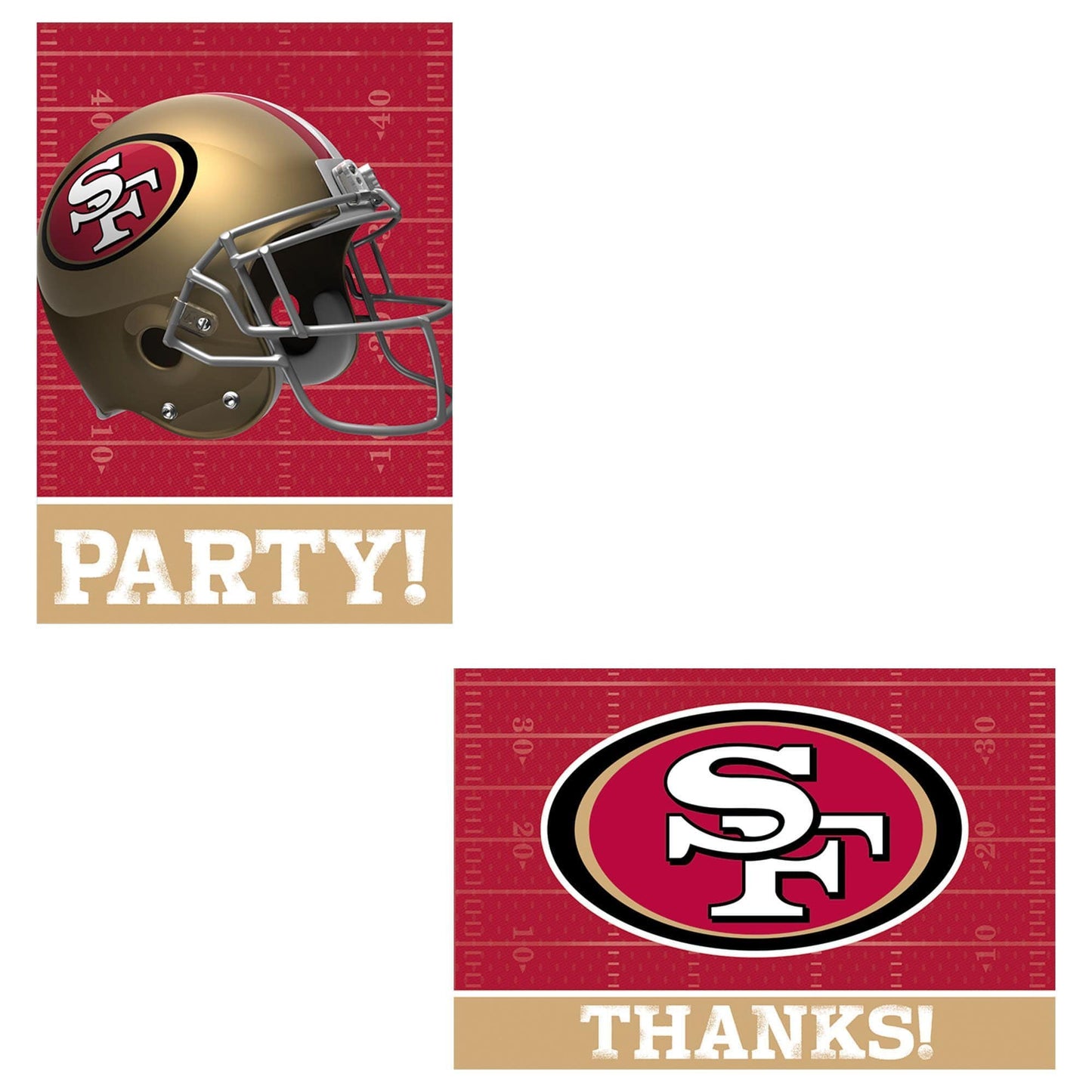 Amscan Party Supplies 49ers Invites and Thank You Combo (8 count)