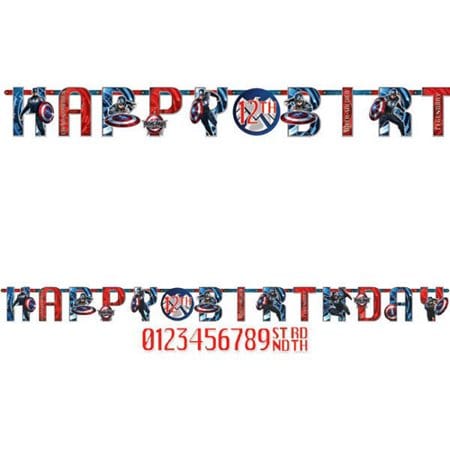 Amscan Party Supplies Captain America Add An Age Banner
