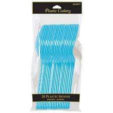 Amscan Party Supplies Caribbean Blue Fork 20ct (20 count)