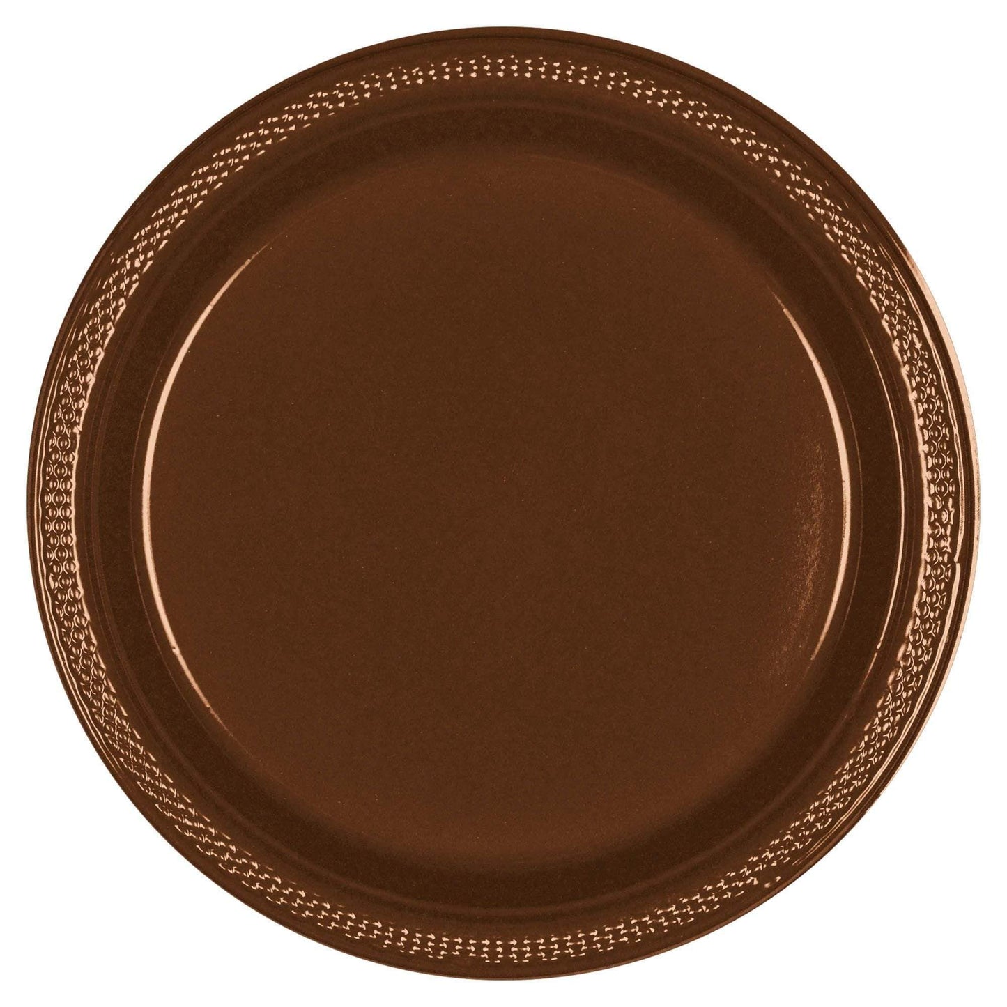 Amscan Party Supplies Choc Brown 10.25in Plates 20ct 25″ (20 count)