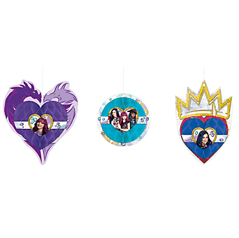 Amscan Party Supplies Descendants 2 Honeycomb Decorations (3 count)