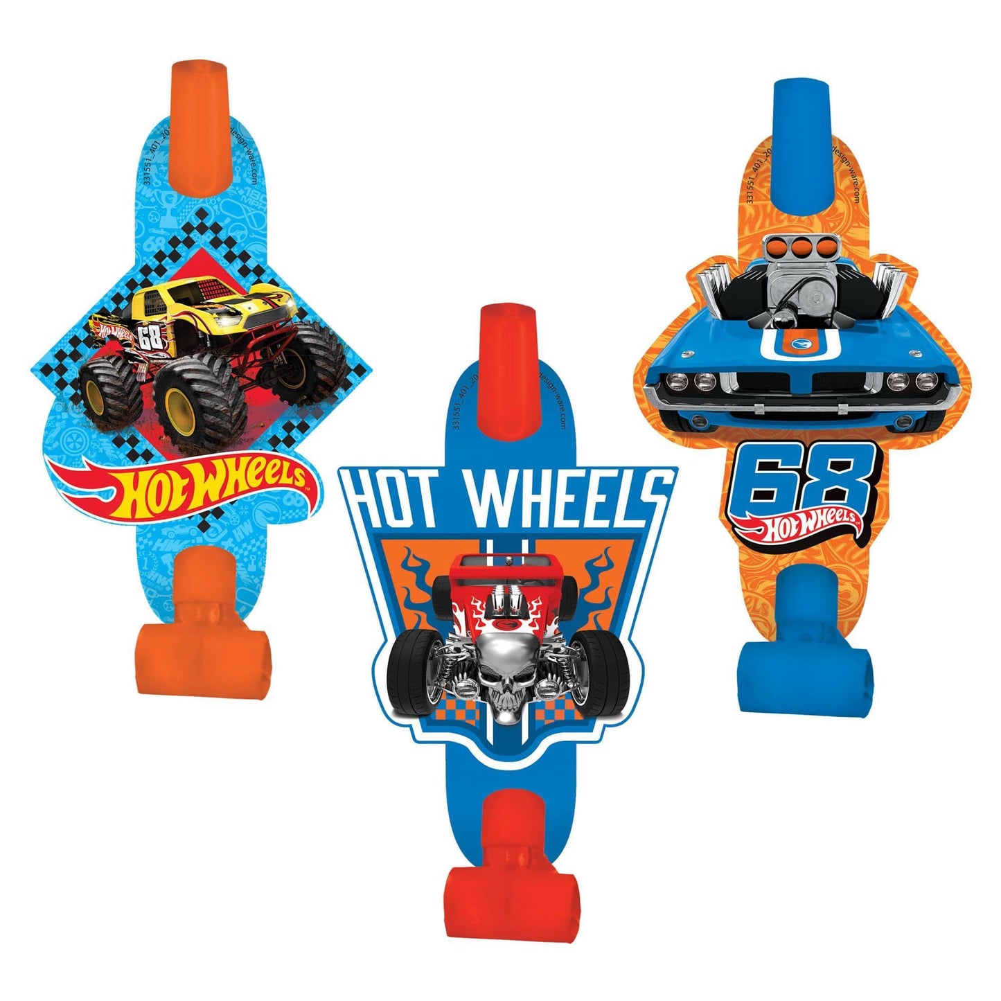 Amscan Party Supplies Hot Wheels Wild Racer Blowouts (8 count)