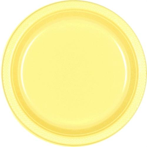 Amscan Party Supplies Lite Yellow 10.25in Plates 20ct 25″ (20 count)