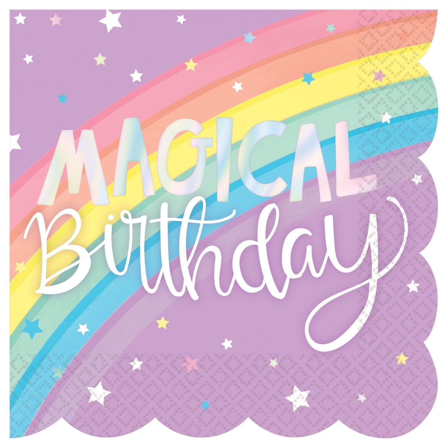 Amscan Party Supplies Magical Rainbow Beverage Napkins (16 count)