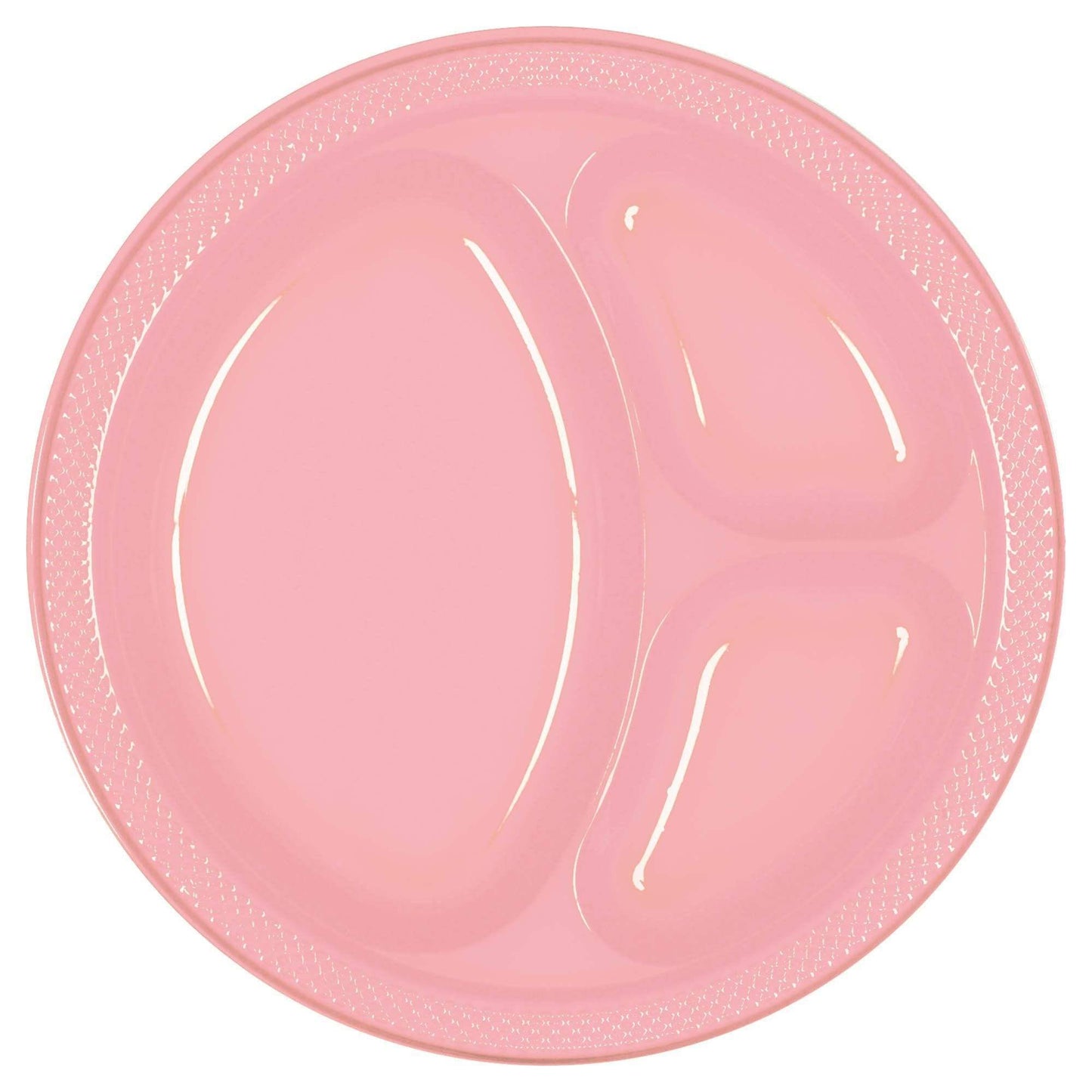 Amscan Party Supplies New Pink 10.25in Divided Plates 20ct 25″ (20 count)