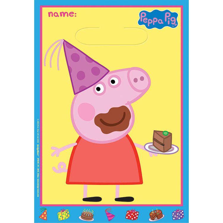 Amscan Party Supplies Peppa Pig Loot Bag (8 count)