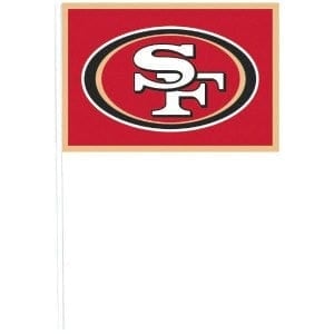 Amscan Party Supplies San Francisco 49ers Plastic Flags (12 count)