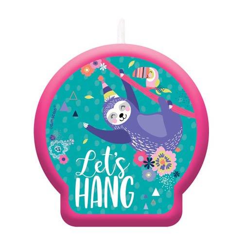 Amscan Party Supplies Sloth Candle