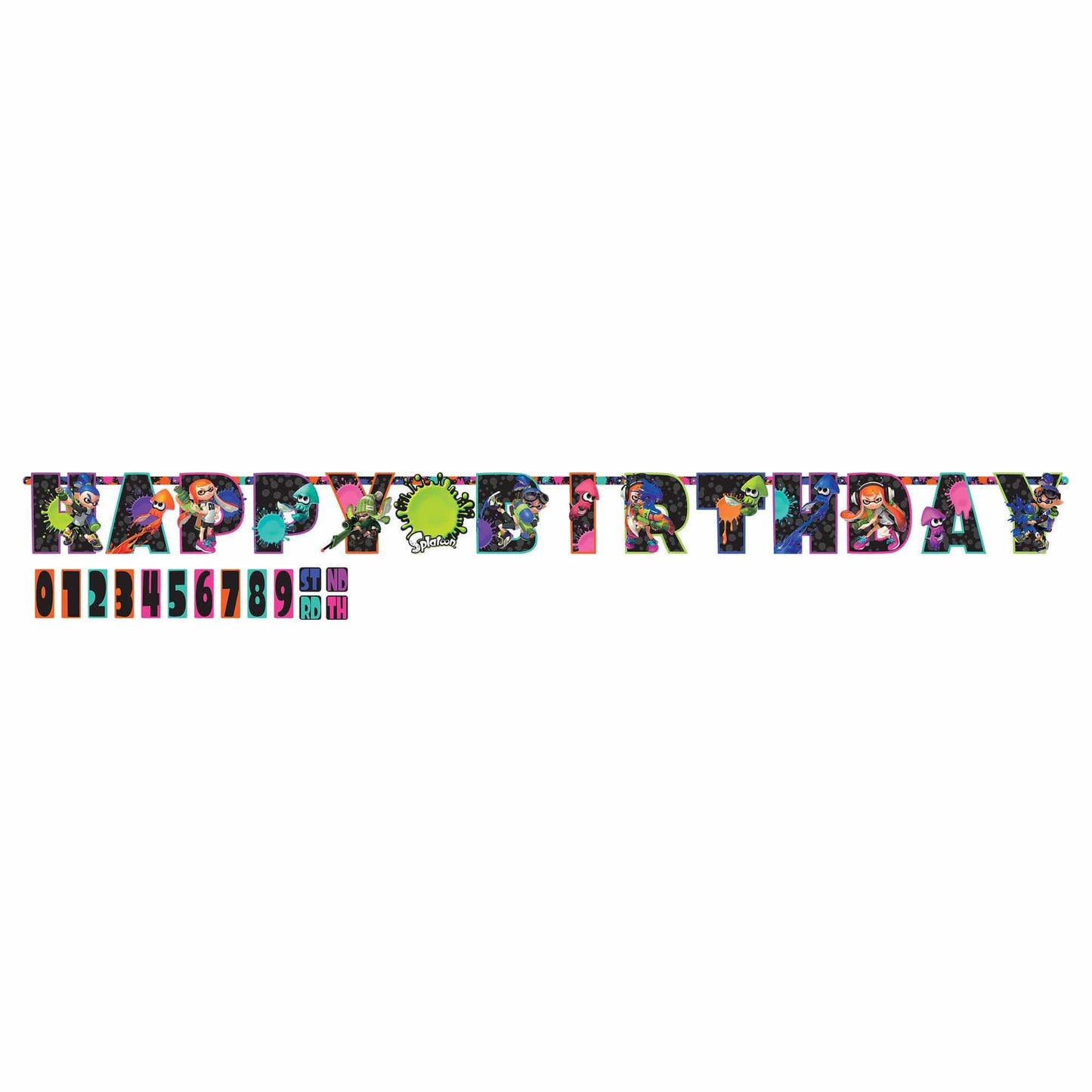 Amscan Party Supplies SPLATOON JUMBO LETTER BANNER KIT
