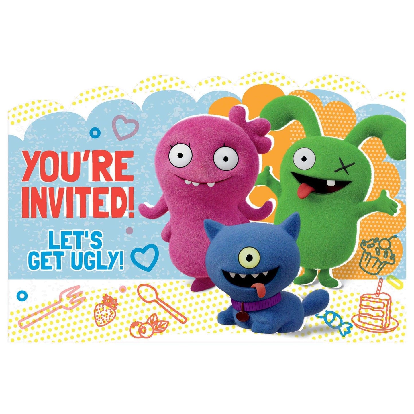 Amscan Party Supplies Ugly Dolls Movie Invitations (8 count)