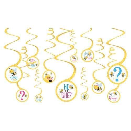Amscan Party Supplies What Will It Be? Spiral Deco (12 count)