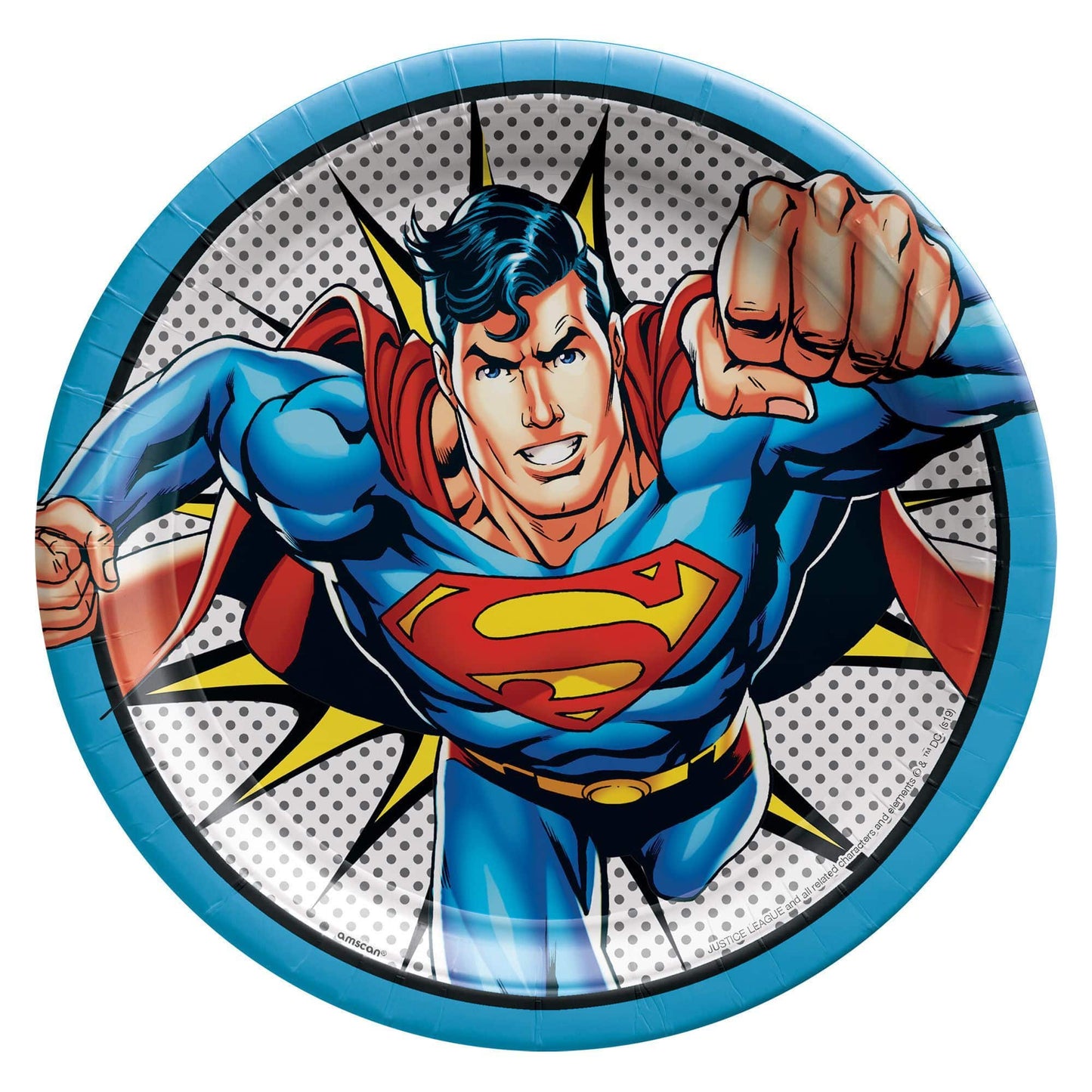Amscan Superman Paper Plates Justice League Heroes Unite 9″ (8 count)