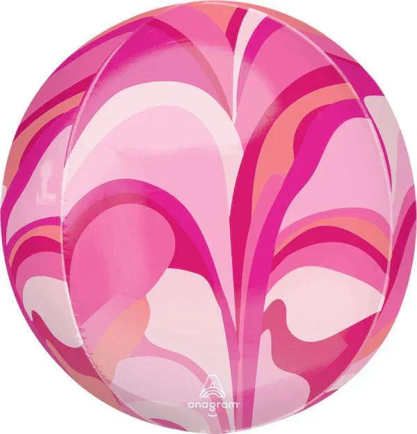 15" Orbz - Pink Macro Marble - Anagram