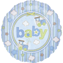 Anagram Baby Blue Planes & Trains 18″ Balloon