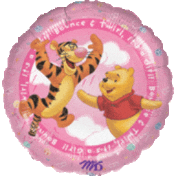 Anagram Mylar & Foil 18" Pooh Its A Girl Foil Balloons