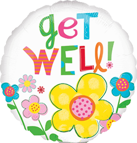 32" Jumbo Get Well Daisy Flowers Balloon