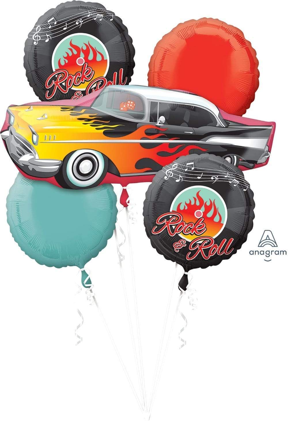 Anagram Mylar & Foil 50s Rock-N-Roll Balloon Bouquet