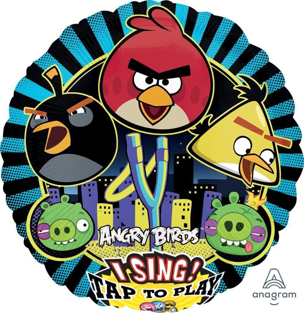 Anagram Mylar & Foil Angry Birds 28″ Sing-A-Tune Balloon
