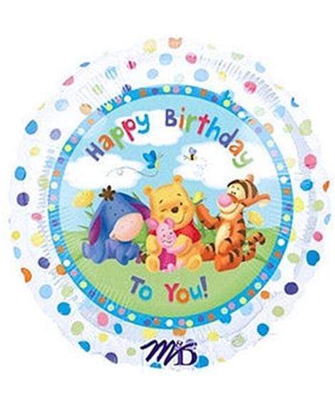 Anagram Mylar & Foil Baby Pooh and Friends Happy Birthday to You! 18″ Balloon