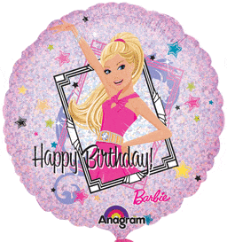 Anagram Mylar & Foil Barbie Sparkle Birthday 18″ Balloon