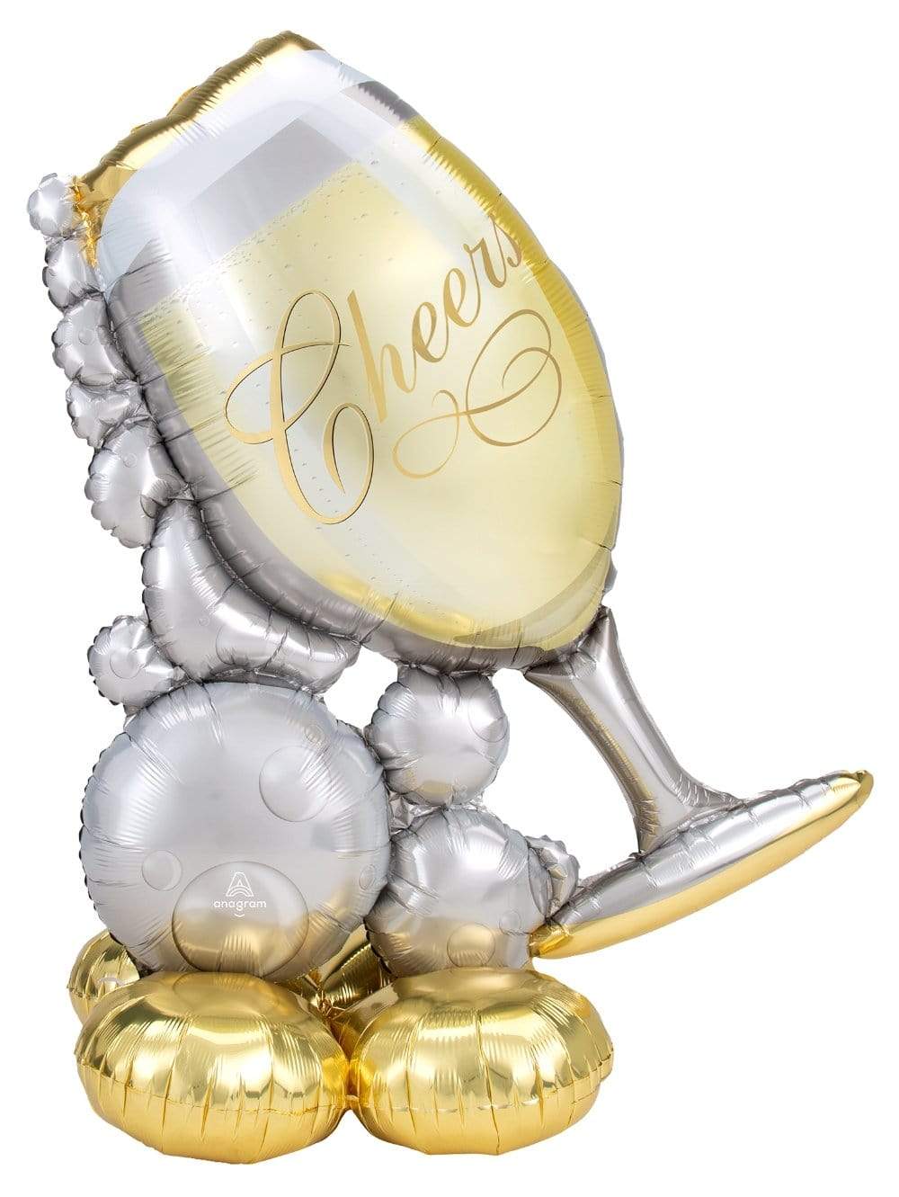 Anagram Mylar & Foil Bubbly Wine Glass 51″ AirLoonz Balloon