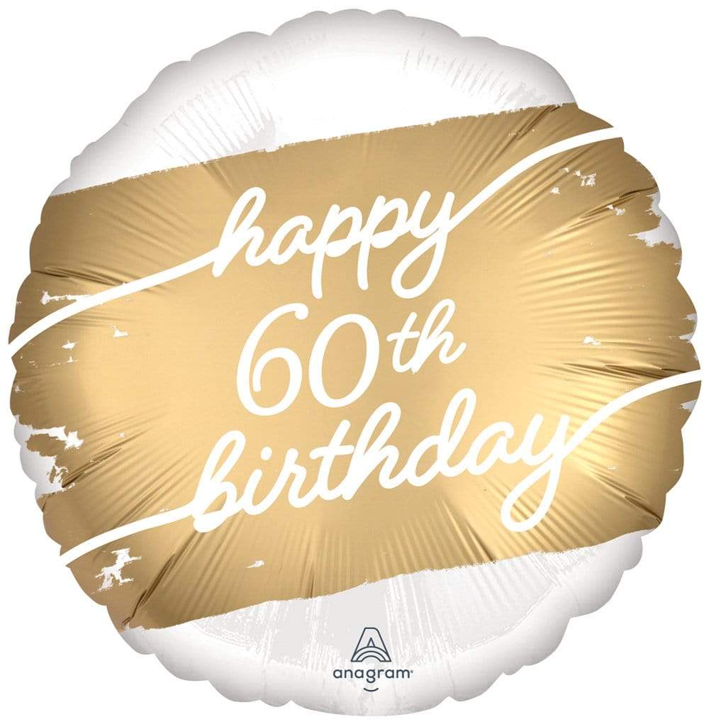 Anagram Mylar & Foil Happy 60th Birthday 18″ Balloon