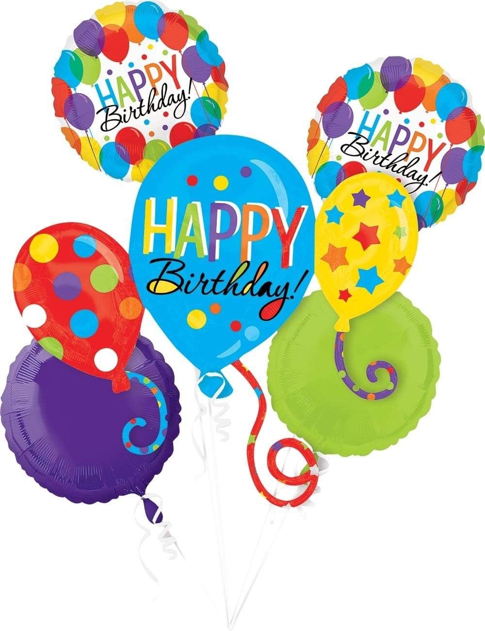 Happy Birthday Balloon Bash Bouquet Set