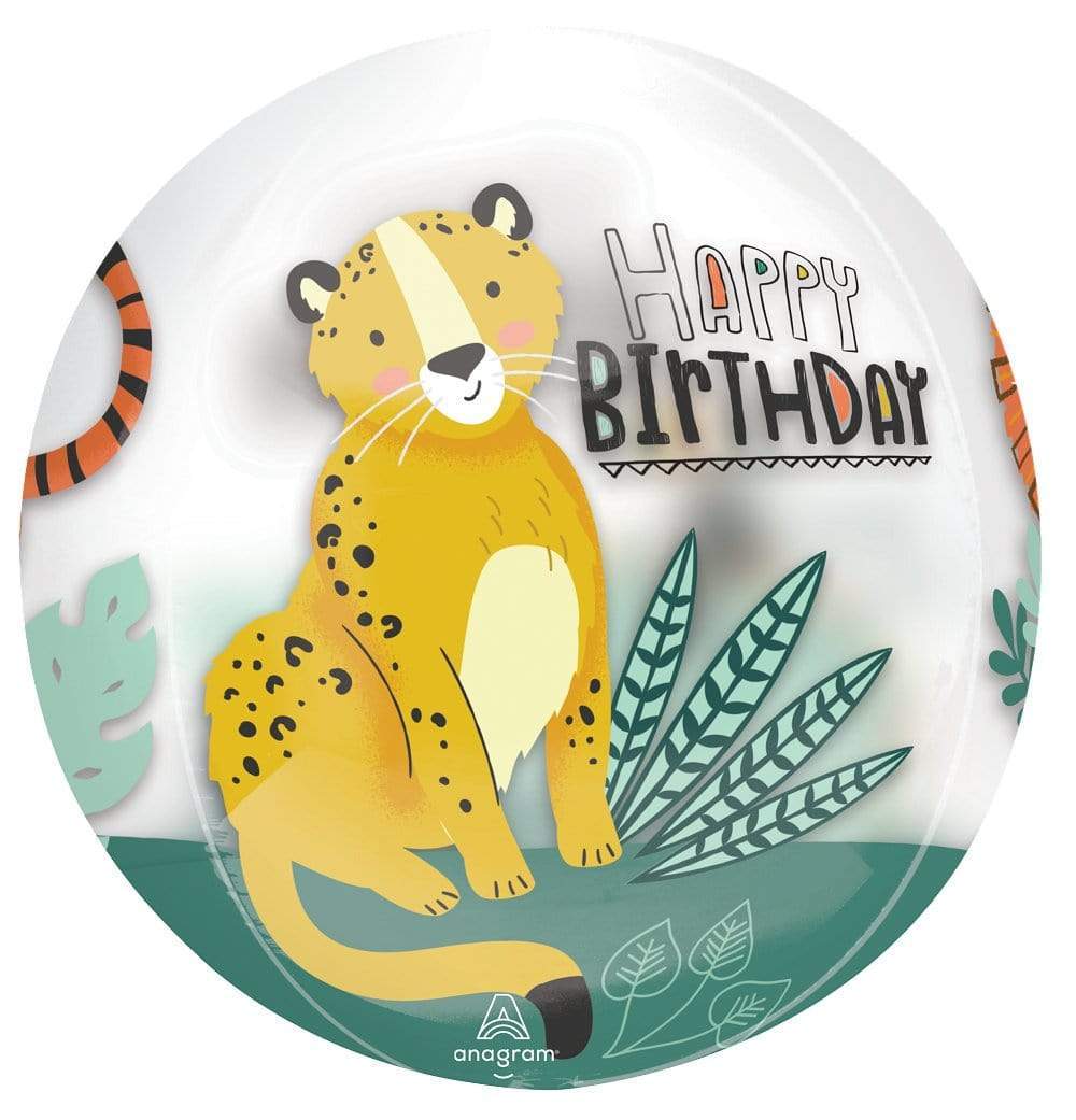 Anagram Mylar & Foil Happy Birthday Get Wild Orbz 16″ Balloon
