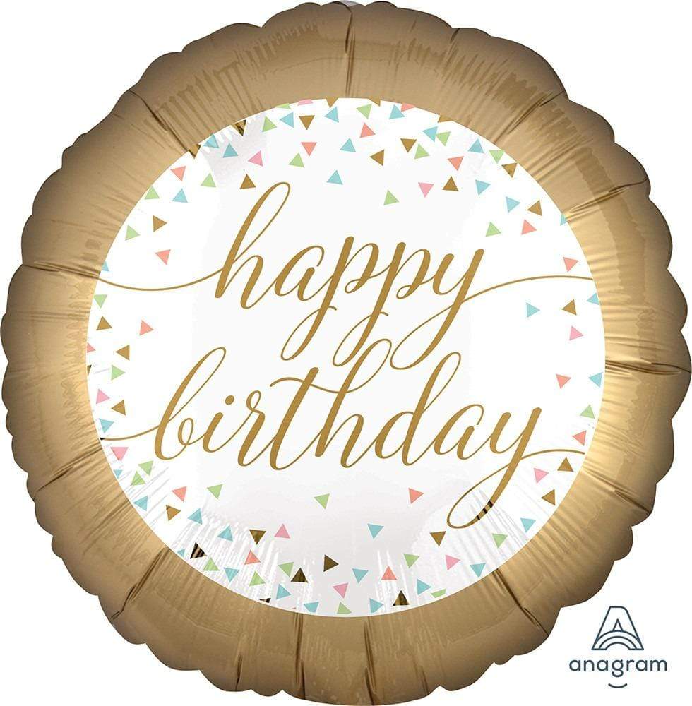 Anagram Mylar & Foil Happy Birthday Pastel Confetti 17″ Balloon