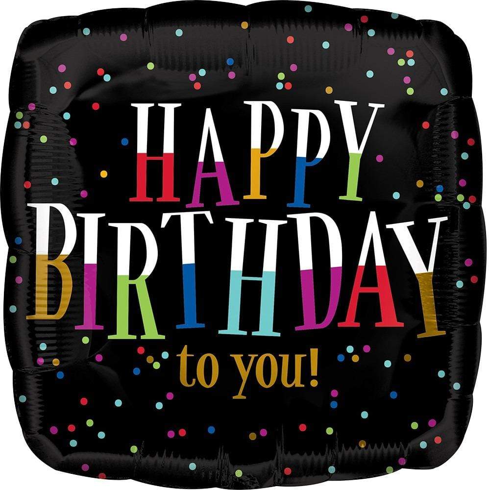 Anagram Mylar & Foil Happy Birthday To You! 18″ Balloon