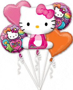Anagram Mylar & Foil Hello Kitty Rainbow Balloon Bouquet