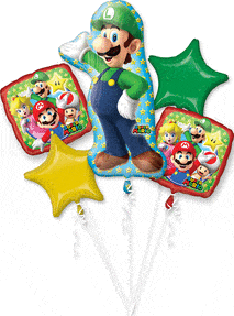 Anagram Mylar & Foil Luigi Balloon Bouquet