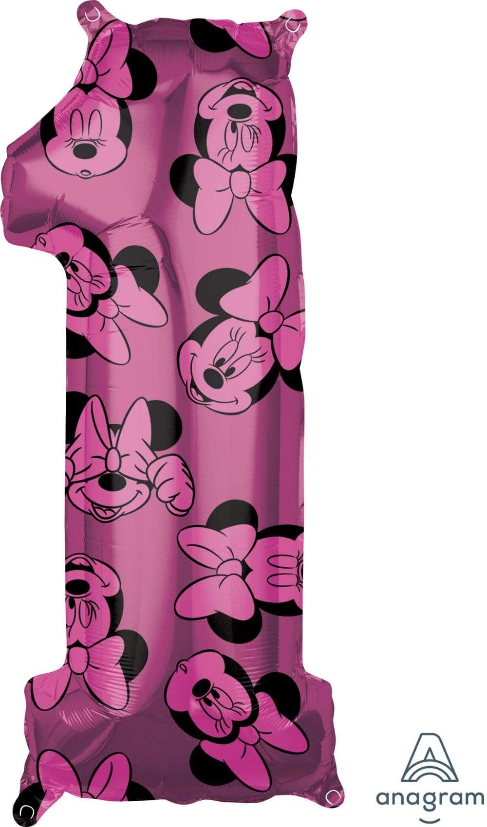 Anagram Mylar & Foil Minnie Mouse Forever Number 1 26″ Foil Balloon