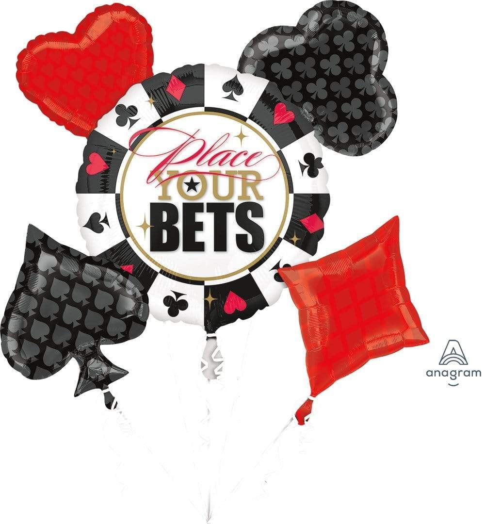 Anagram Mylar & Foil Place Your Bets Balloon Bouquet